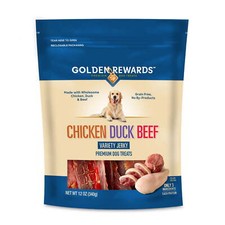 12 oz Bag,Chicken, Duck and Beef Premium Variety Jerky Treats for Dogs