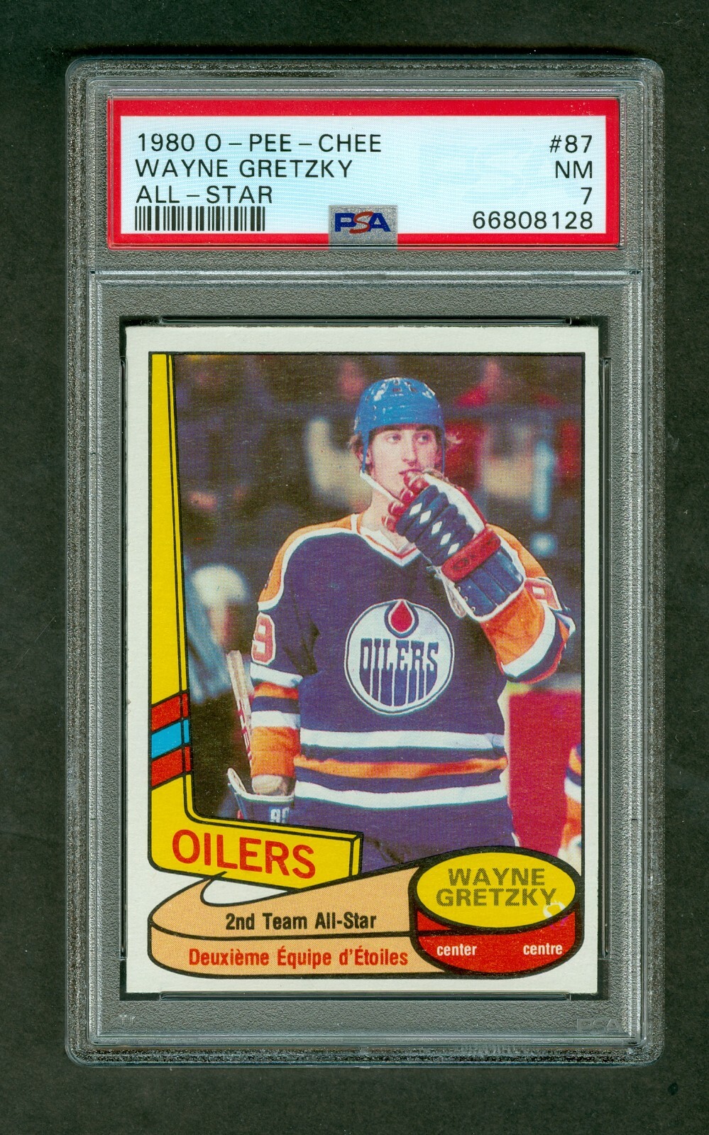 Wayne Gretzky 1980-81 O-Pee-Chee A/S #87 Oilers PSA 7 NM
