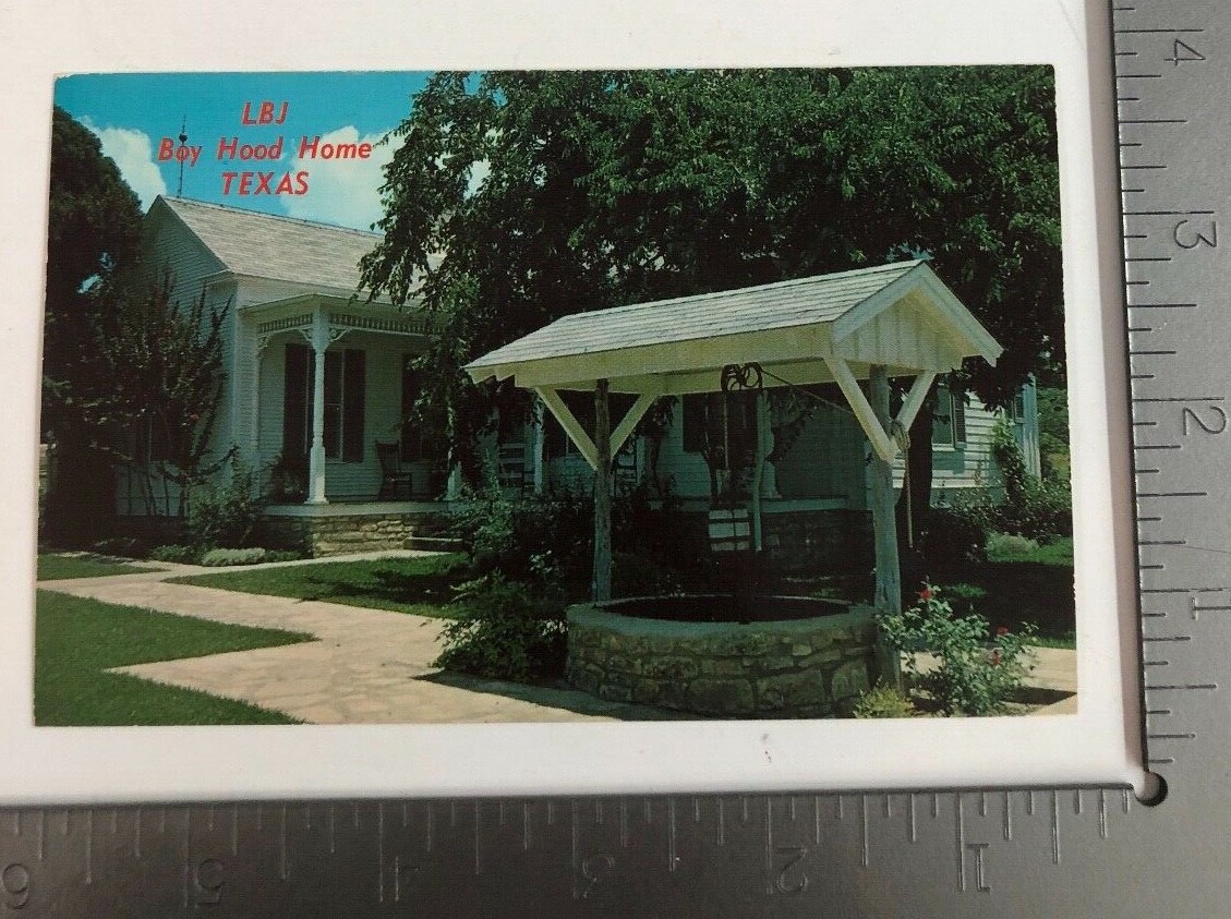 Vintage Postcard LBJ Boyhood Home Johnson City Texas Lyndon Baynes