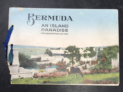 1950s  VTG Bermuda Island Paradise Map Photo Book Travel Brochure