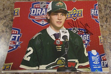 HUNTER HAIGHT SIGNED 8X10 MATTE PHOTO MINNESOTA WILD BARRIE COLTS (A)