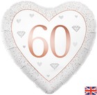 60th Diamond Wedding Anniversary Balloon Foil Party Decoration Happy Anniversary