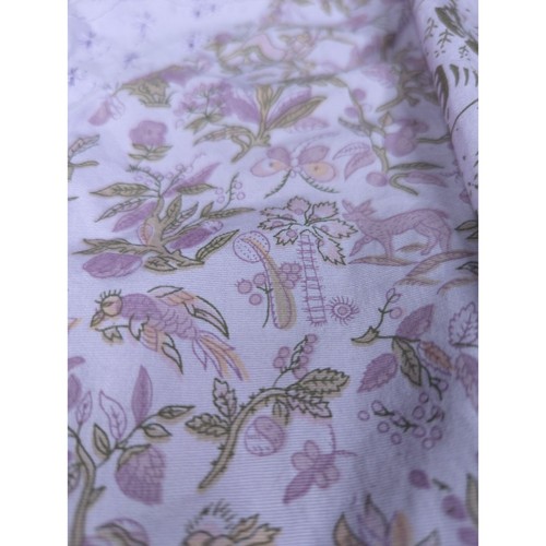 Camisa vintage Denim & Co para mujer mediana con botones jardín floral lavanda algodón - Imagen 11 de 12