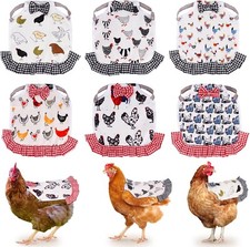 6 Pcs Chicken Saddles Hen Saddle Apron Chicken Vest Clothes Feather Fixer