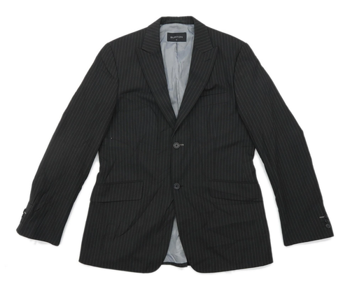 Burton Mens Striped Black Blazer M 