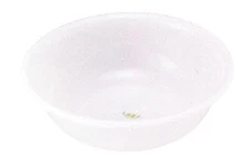 Japanese Plastic Basin Tub Leaf Series White #1280 S-3051