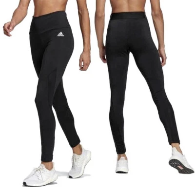 Adidas Damen Legging Hoher Bund Sport Fitness Hose High Waist Long Tight schwarz - Bild 1 von 4