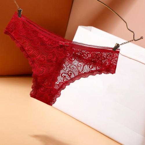 Juego de 6 bragas para mujer sexy floral de encaje ropa interior holgado tanga lencería - Imagen 9 de 20