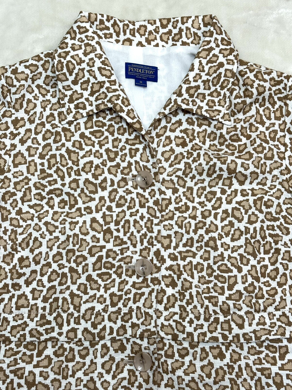 PENDLETON Women’s Blazer Leopard Print Medium Lon… - image 6