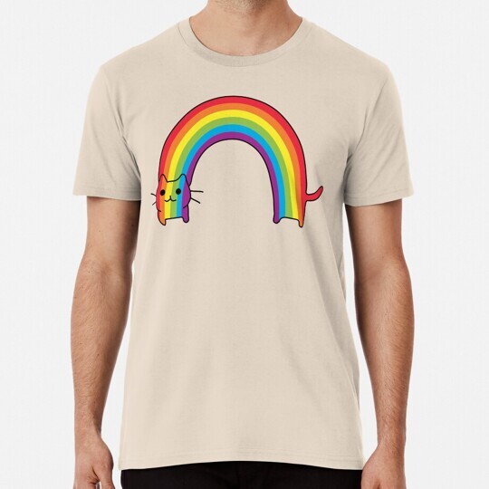 Rainbow Cat S to 5XL Made in the USA T-Shirt