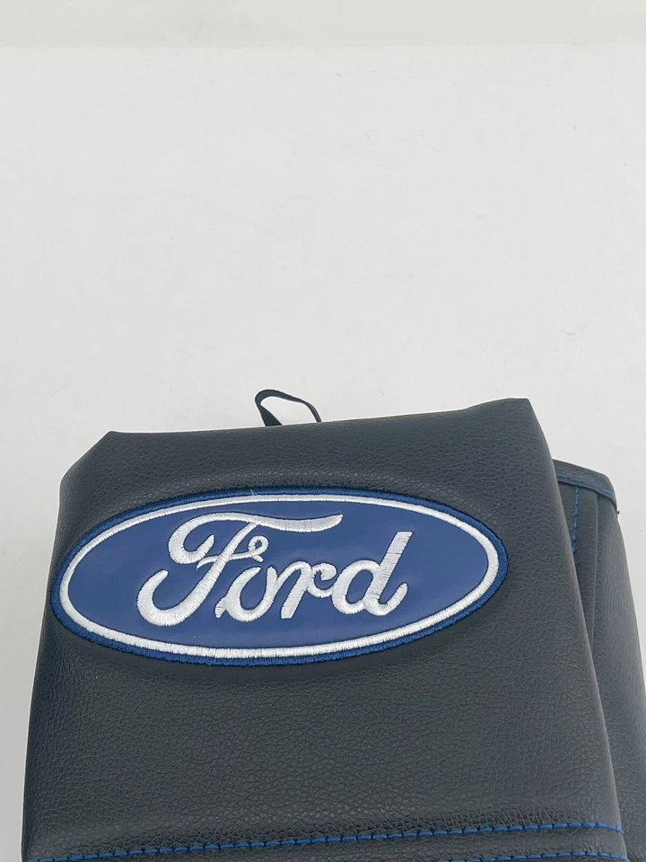 Funda de asiento de cuero sintético con licencia Ford F150 Ranger Escape Explorer Flex Broncos Foto 3 de 4