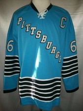 Mario Lemieux Pittsburgh Penguins Blue "1967-1968 Throwback" CCM NHL Jersey