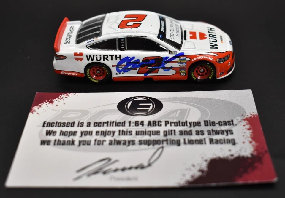 Brad Keselowski #2 Firmado 1/64 Die-Cast 2017 Wurth Prototipo RCCA Foto 2 de 4