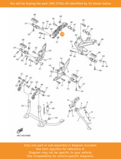 YAMAHA Bracket 5, 1MC-2742L-00 OEM FJR1300