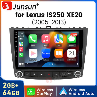 For Lexus IS250 XE20 2005-2013 Android13 Car Stereo Radio GPS Navi CarPlay 2+64G