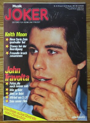 Musik Joker 21/78 Titelfoto: John Travolta, Keith Moon tot, Bee Gees, Lou Reed
