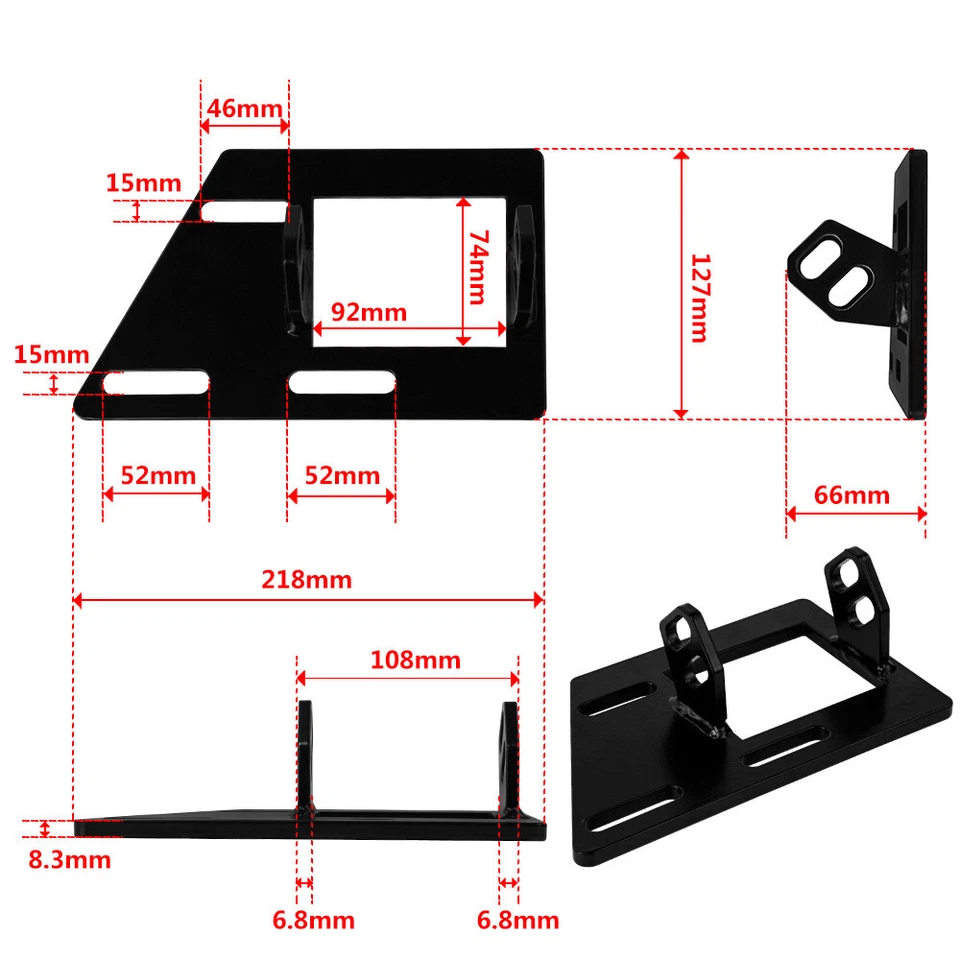 Soportes de motor con soportes de cuadro para conversión 83-05 Chevy GMC S10 S15 V8 SBC 350 Foto 2 de 4