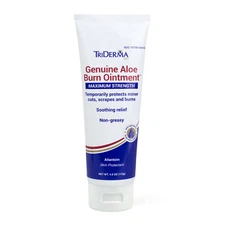 TriDerma Genuine Aloe Burn Ointment, 4 Ounce Tube