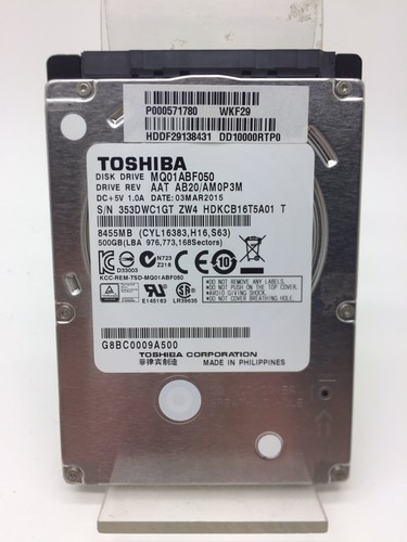 Disque Dur Toshiba MQ01ABD100 occasion 1To, 5400 RPM pour ordinateur