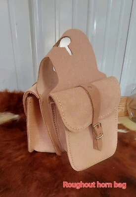 SMITH'S LEATHER New Used Tack horn Bags saddle bags leather rough out Western hunter hunting