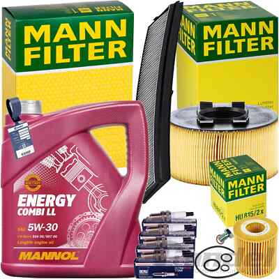 MANN INSPEKTIONSPAKET+5L MANNOL 5W-30 ÖL passend für BMW 3er E46 316-318 ti/Ci