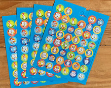 Dr. Seuss CAT in the HAT Reward Stickers Thing 1 2 Fish WOW Awesome 4 sheets
