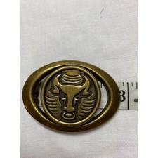 Vintage 90  s Chicago Bulls Oval Brass Belt Buckle