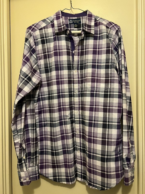 Sahara Club Prince Royal Purple Flannel button down dress shirt - Small - New!!!