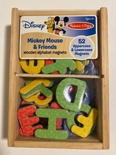 Melissa  Doug Disney Mickey and Friends Wooden Alphabet Magnets Upper  Lower