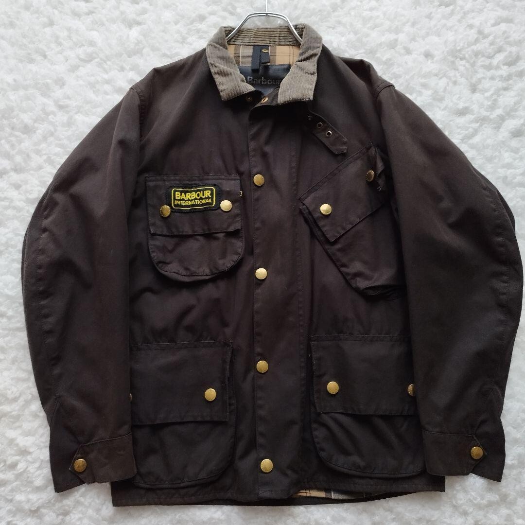 Barbour A7 International Jacket Men's Size C34 86CM WAX Barbour A7 International Jacket Men's Size C34 86CM WAX