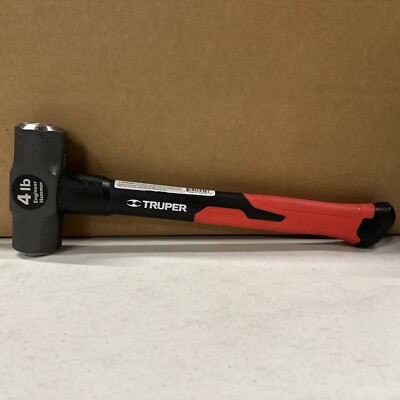 4lb Truper Engineer Hammer Dead Blow Fiberglass Rubber Grip 16  Handle HeavyDuty