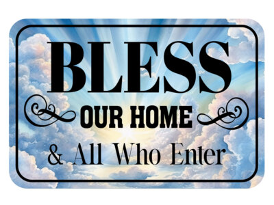 Classic Framed Plus Bless Our Home & All Who Enter Wall or Door Sign