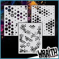Hex Camo Set 1 - Reusable Airbrush Stencil Template