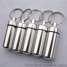 10pcs Metal Bison Tube Geocache Containers (Shiny, with O-ring)