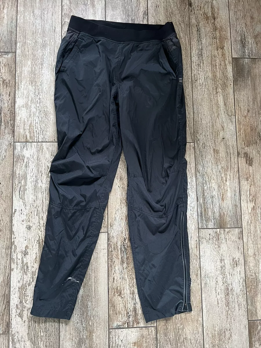 Lululemon Black Pull on Zipper Back Pocket Athletic Pants Size L Large  Ladies