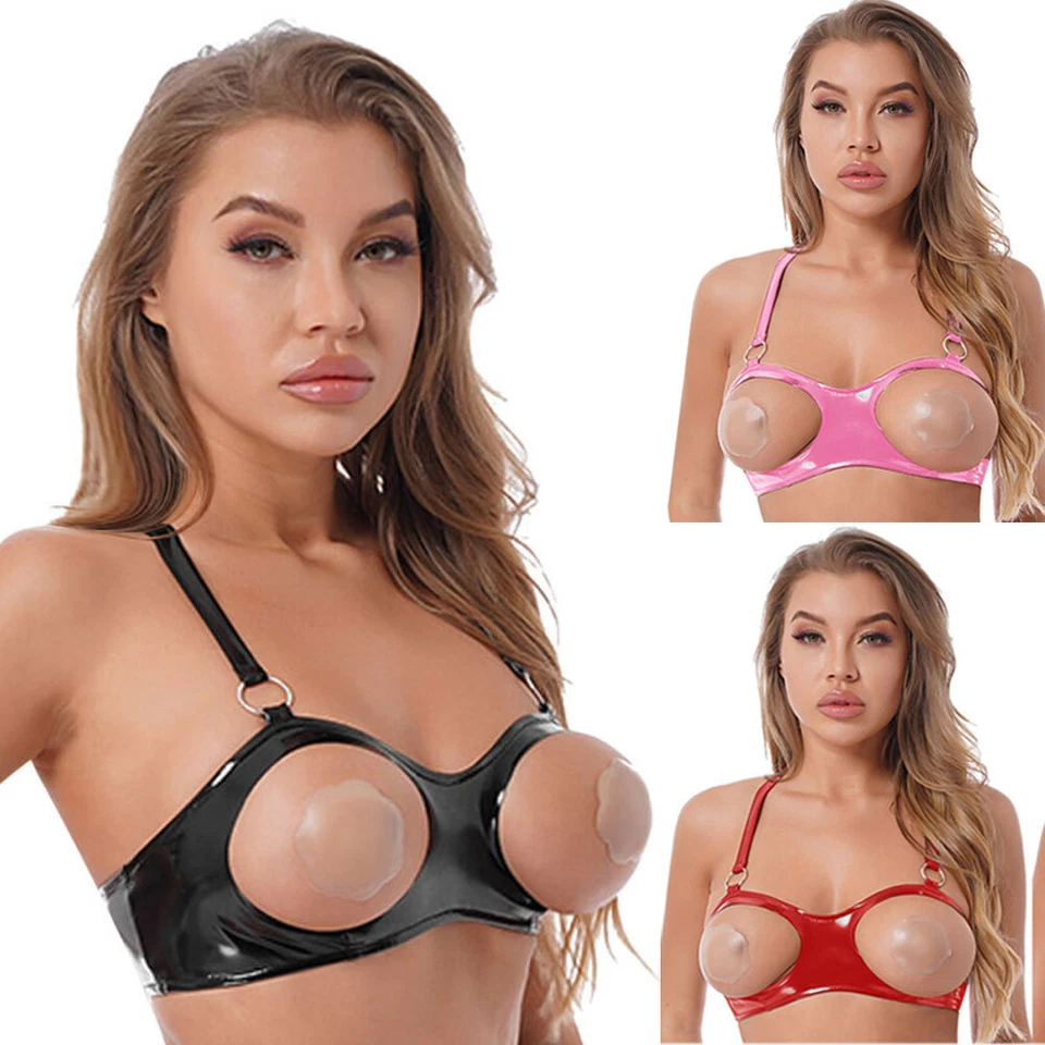 US Womens Cage Bra Harness Elastic Hollow Out Tops Lingerie Cupless Underwear - Image 4 of 4
