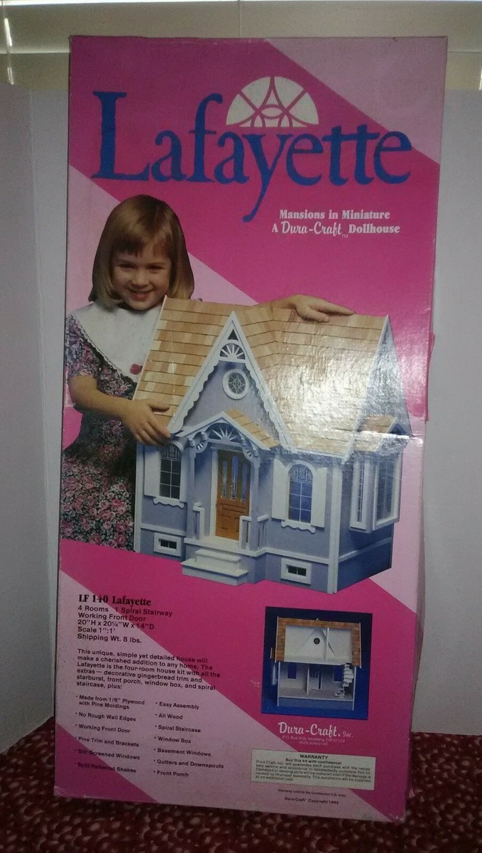 NEW open BOX Vintage Dura-Craft Dollhouse The Brookfield Cottage Dollhouse Kit