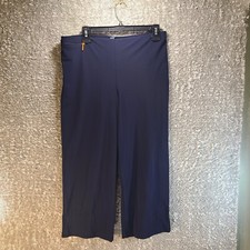 Ralph Lauren Sport Crop Pull On Pants Nylon Blend Large Zip Pocket USA Made