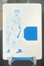Joel Embiid 2021 National Treasures Treasures Tags Printing Plate 1/1 76ers TTP