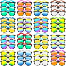 Sunglasses Bulk for Party favors, 48 Pack Neon Plastic