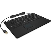 Keysonic KSK-5230IN De-Layout Wasserdichte Silikontastatur Mit Touchpad Qwertz