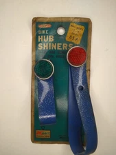 Vintage NOS All-Pro Kmart Bike Hub Shiners RED & GREEN & GLITTERY - NEW - READ