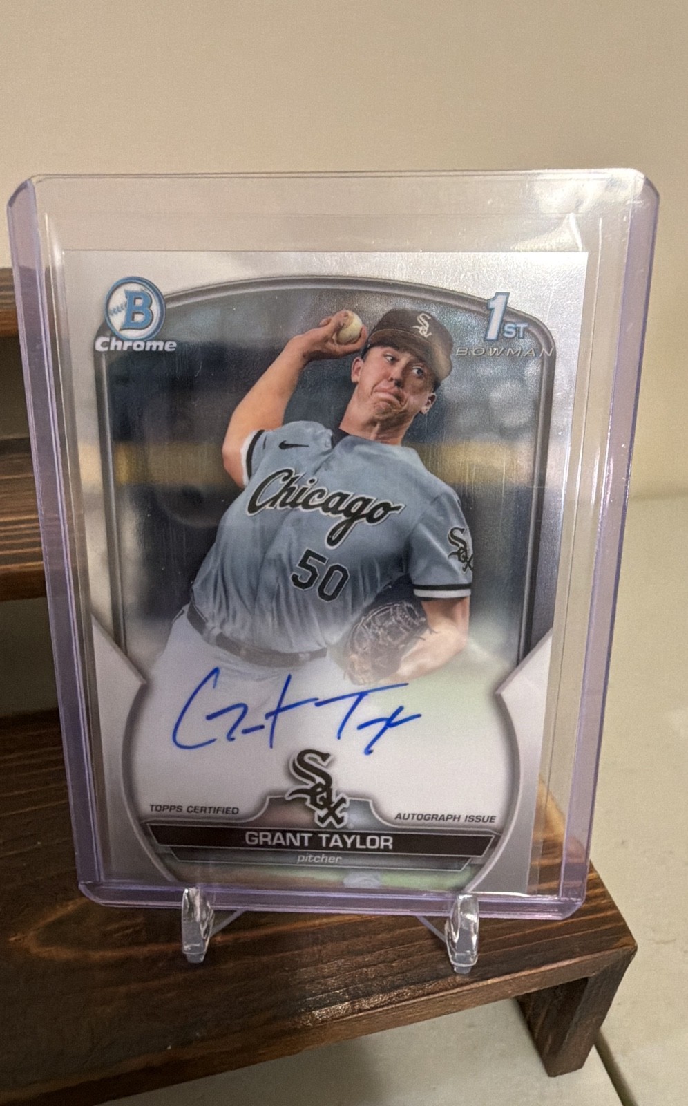 2023 Bowman Draft - Chrome Prospect Autographs Grant Taylor #CDA-GT (AU, RC)