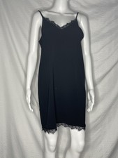 ASOS Black Lace Trimmed Slip Dress Mini 6