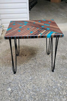 Black Walnut Epoxy End Table