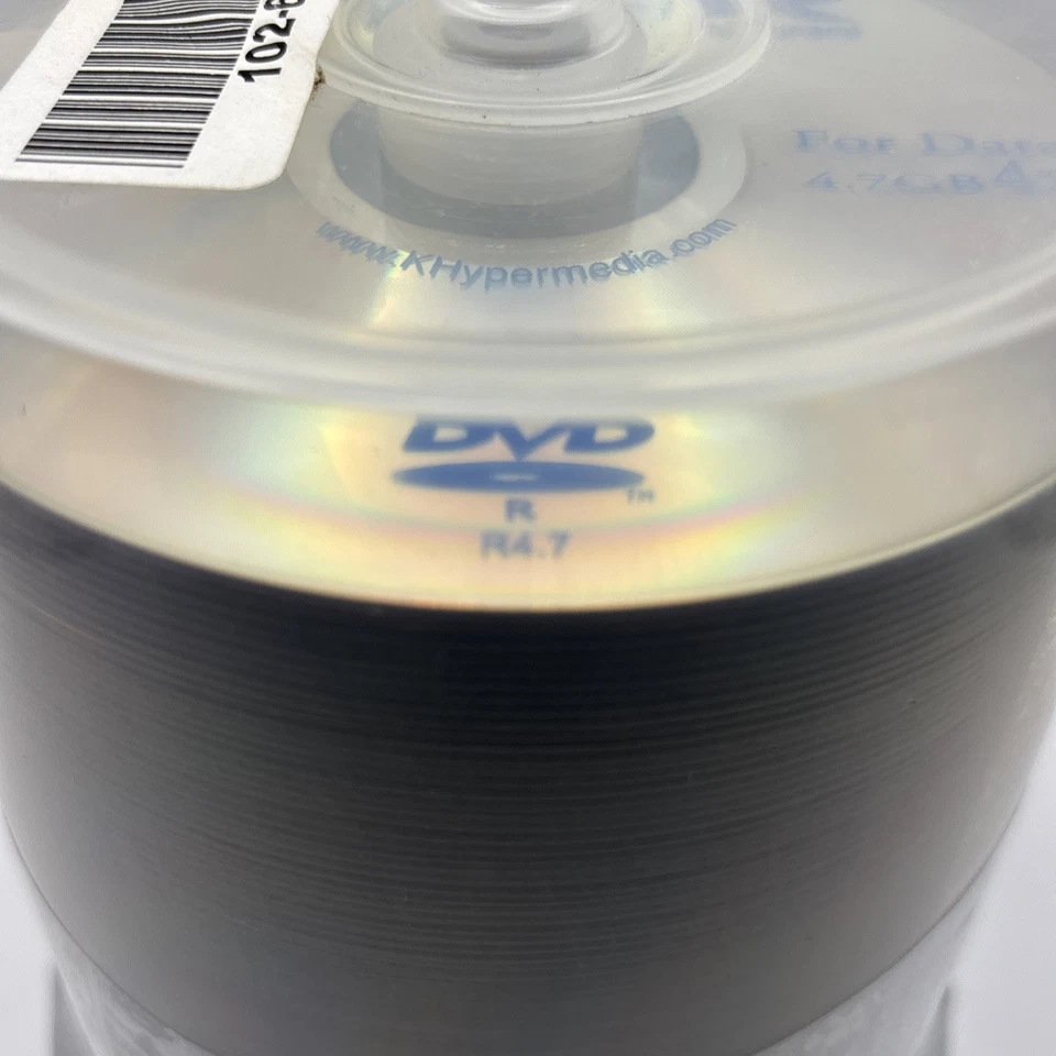 KHypermedia DVD-R 4.7GB 4X 可录制媒体光盘 100 包主轴 ✅ 密封 — 第 3/4 张图片
