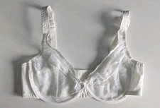 VTG 1980s Formfit Lace Bra 40C NWOT NOS 0550 White Front Clasp "A Cut Above"
