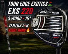 Tour Edge Exotics EXS 220 3 Wood 15° Fujikura Ventus 5-R Regular RH 44”