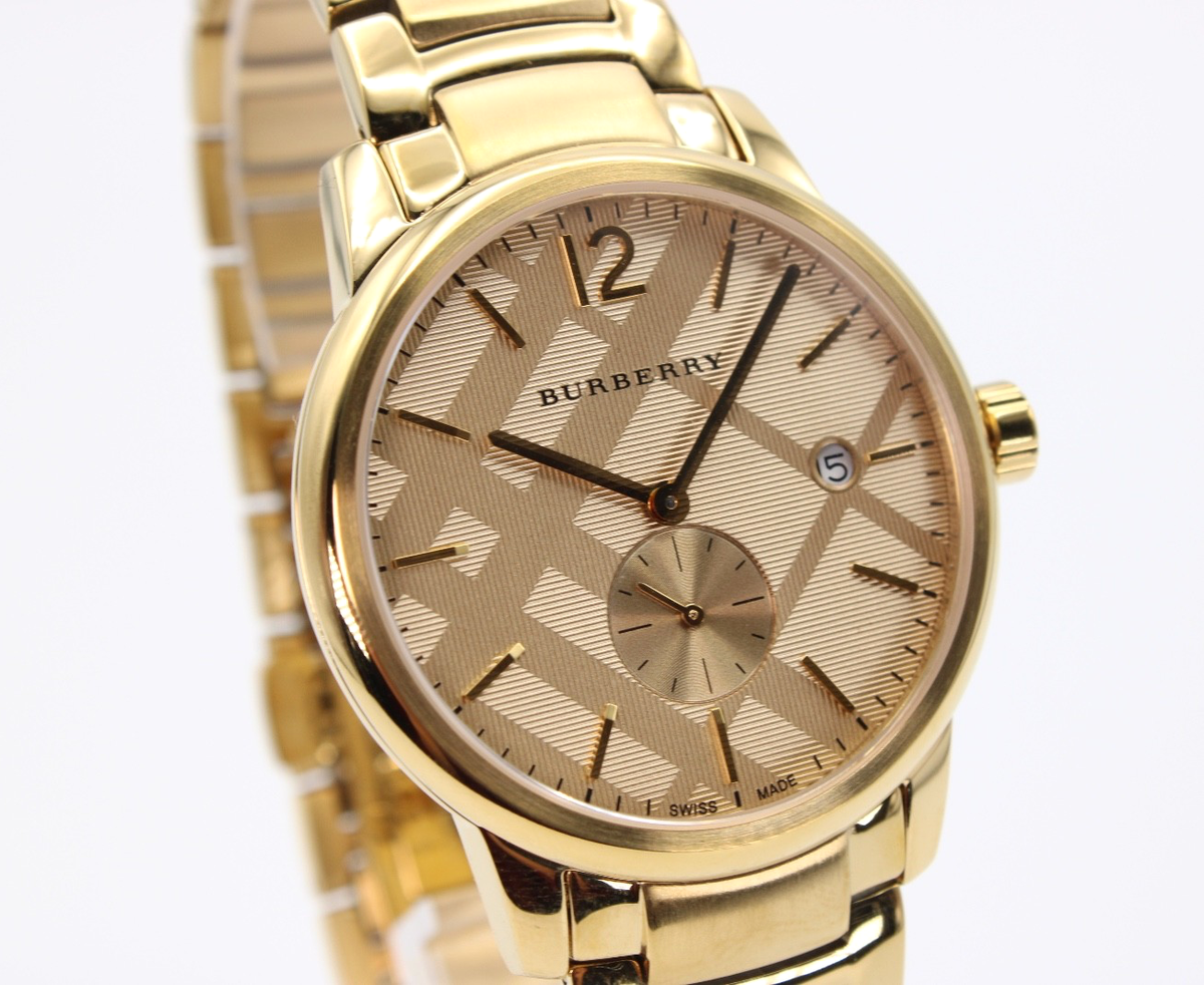 BURBERRY THE CLASSIC BU10006 Men's Yellow Gold Watch | eBay