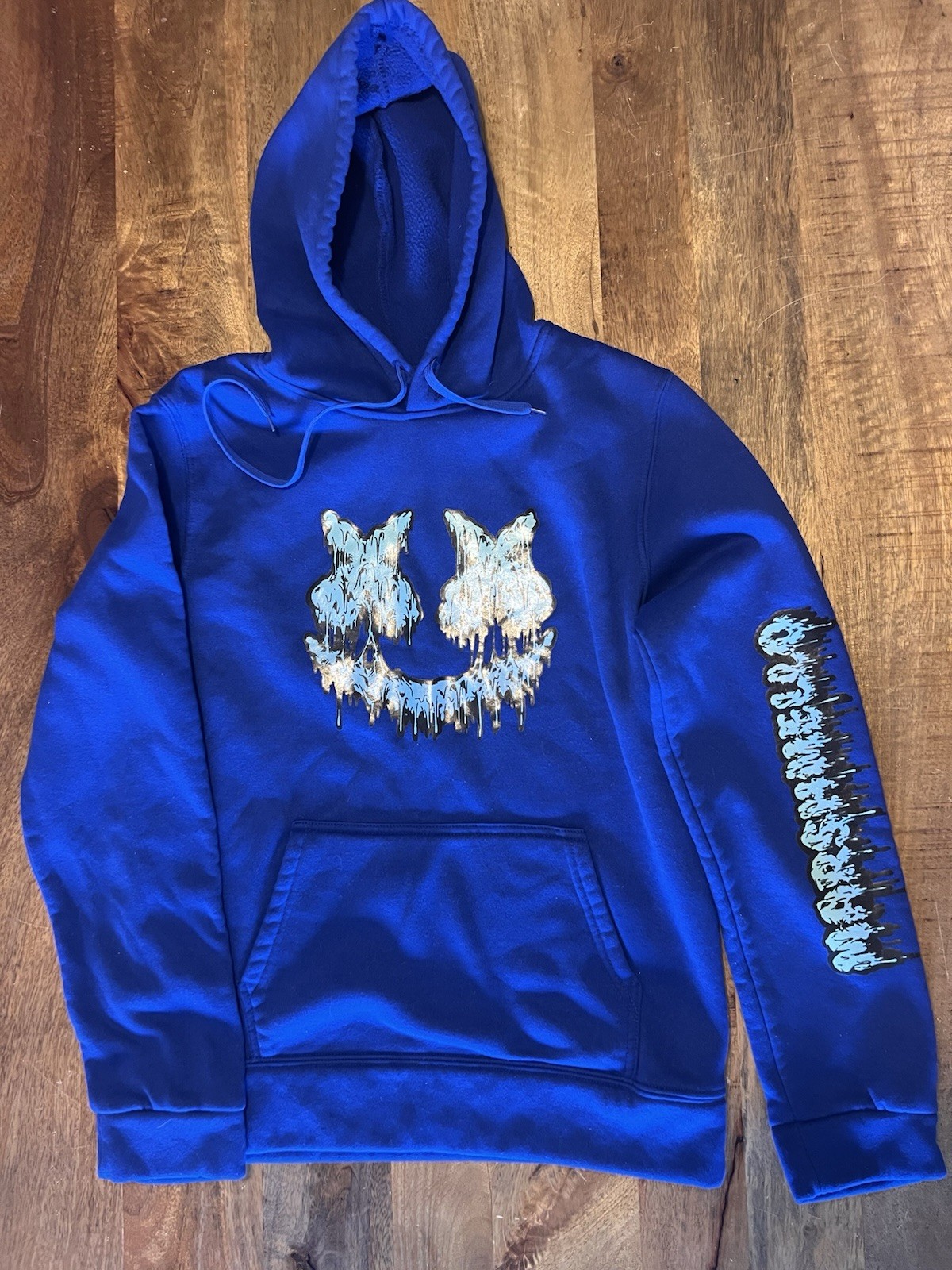 Goldfish Collab Dripping Smile Hoodie (Blue)